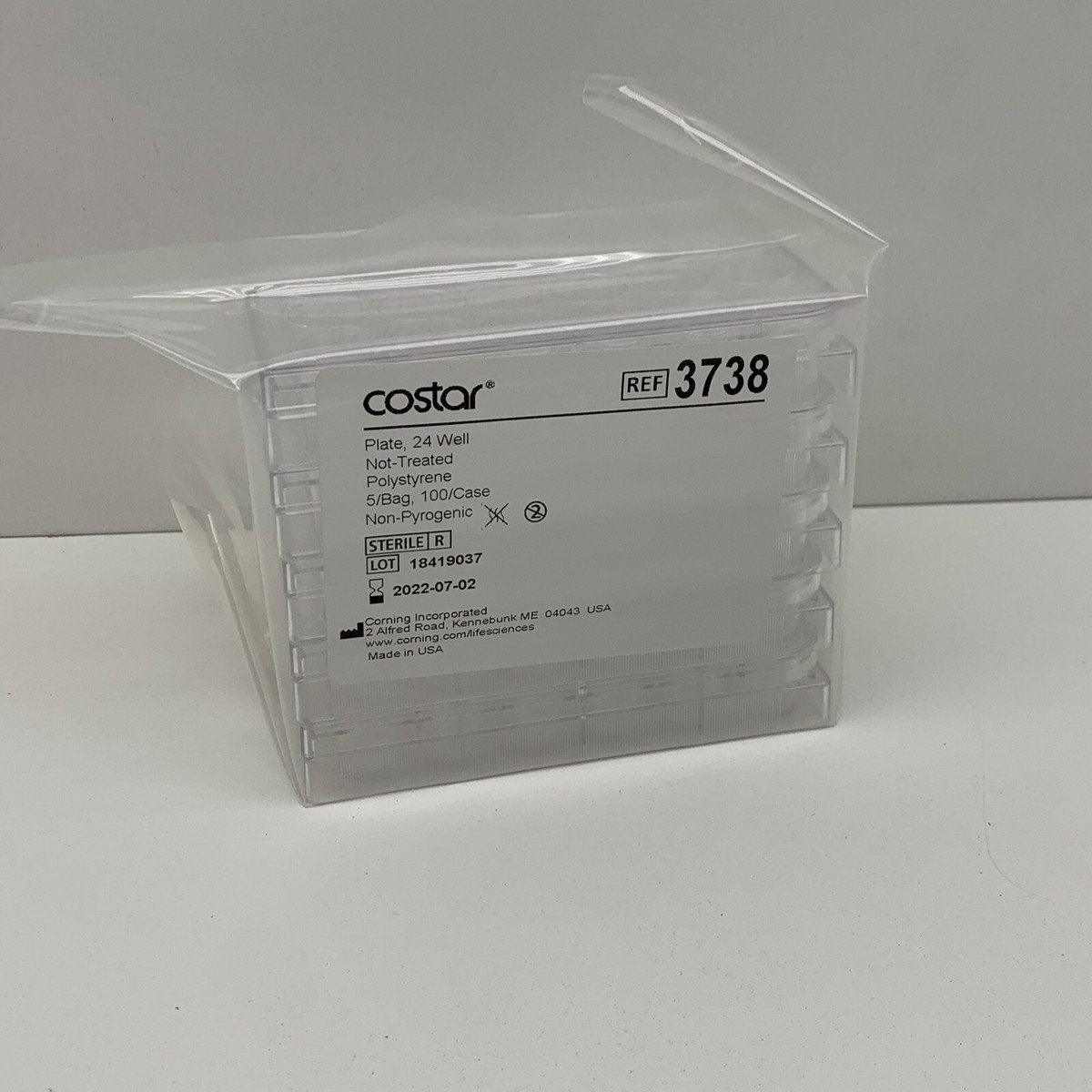 100-Pack) Corning 3738 Costar Not Treated 24-Well mL Plate
