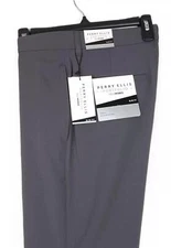 Perry Ellis Men's Slim-Fit TechWorks Stretch Dress Pants Magnet Grey 36x29 NWT