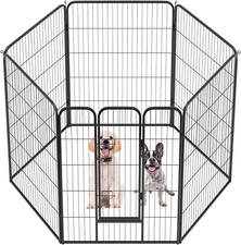 Dog Playpen Dog Pen Dog Kennel 6 Panels 40 Inch Height Indoor Outdoor Folding Me