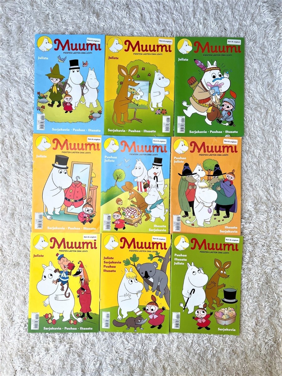 9 X Moomin Moomins Muumi Finland Finnish Comic books with