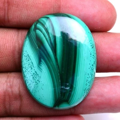 78.00 Cts Natürlich Malachit 39mm 31mm Oval Cabochon Designer Riesiges Lose - Bild 1 von 4
