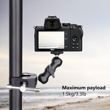 Super Camera Clamp Mount, Double Ball Head Adapter, Fence Desk Table Mount