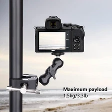 Super Camera Clamp Mount, Double Ball Head Adapter, Fence Desk Table Mount