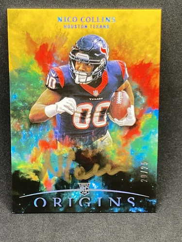 2021 Panini Origins - Origins Autographs Gold Ink #OA-23 Nico Collins /25 (AU, RC)