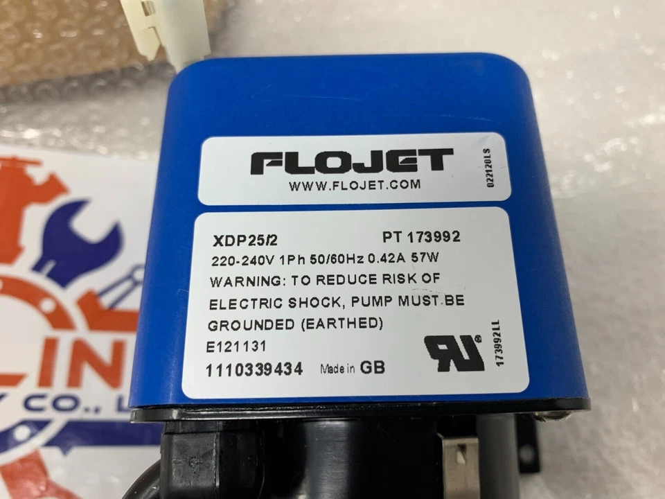 FLOJET XDP25/2 Totton Developer Centrifugal Pump 220-240V 1PH 50/60Hz 0.42A 57W - Image 2 of 4