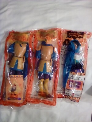 1996 Burger King Toys.  Hunchback of Notre Dame, 2/ Phoenix 1/Esmeralda unopened