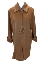 Cinzia Rocca Italy Loro Piana Camel Wool Single-breasted Short Coat, 6 Nwt $1035