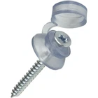 100   2" 50mm CORRUGATED ROOFING SHEET FIXINGS, SCREWS AND CLEAR STRAP CAPS