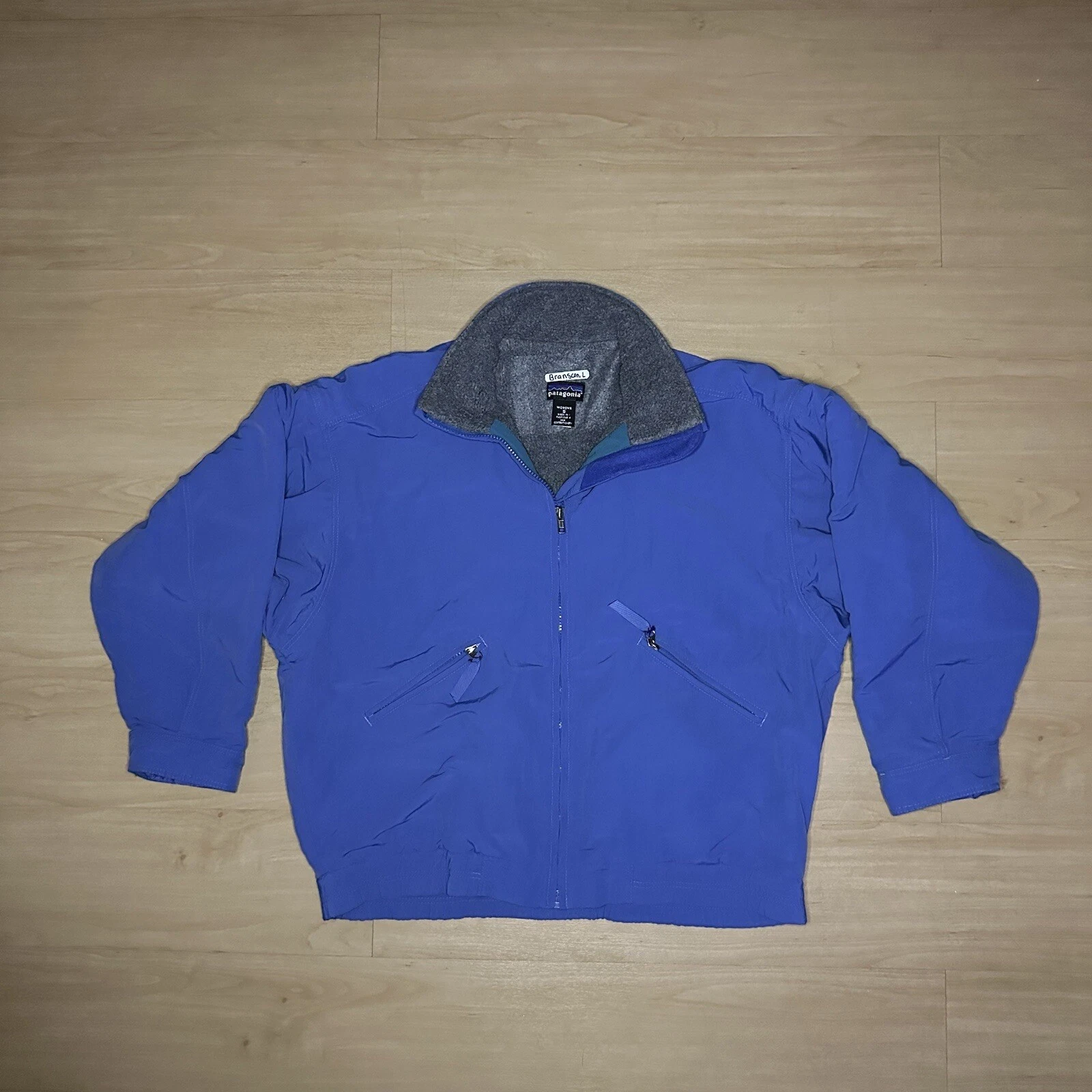 Vintage Patagonia Full Zip Blue Medium Windbreaker Jacket Made in USA Small