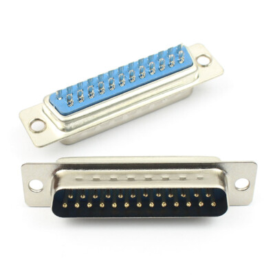 100Pcs D-SUB 25 Pin Male Straight Standard Solder Connector Adapter 2 Row DB25M