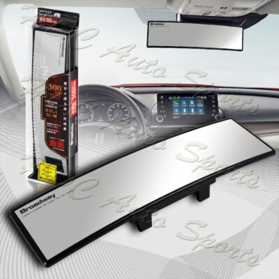 Broadway 300MM Wide Convex Interior Clip On Rear View Clear Mirror Universal 5