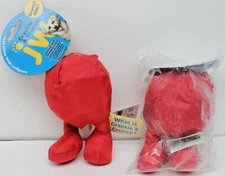 LOT OF 2- JW Pet Co Crackle & Crunch Canvas Dog Toy Large 5.5" x 3.75"  #47042