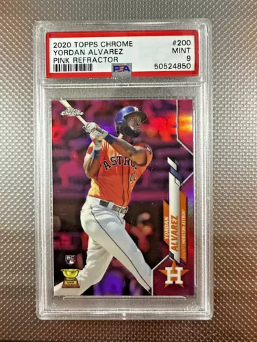 2020 Topps Chrome Yordan Alvarez Pink Refractor  #200 Psa 9 Mint