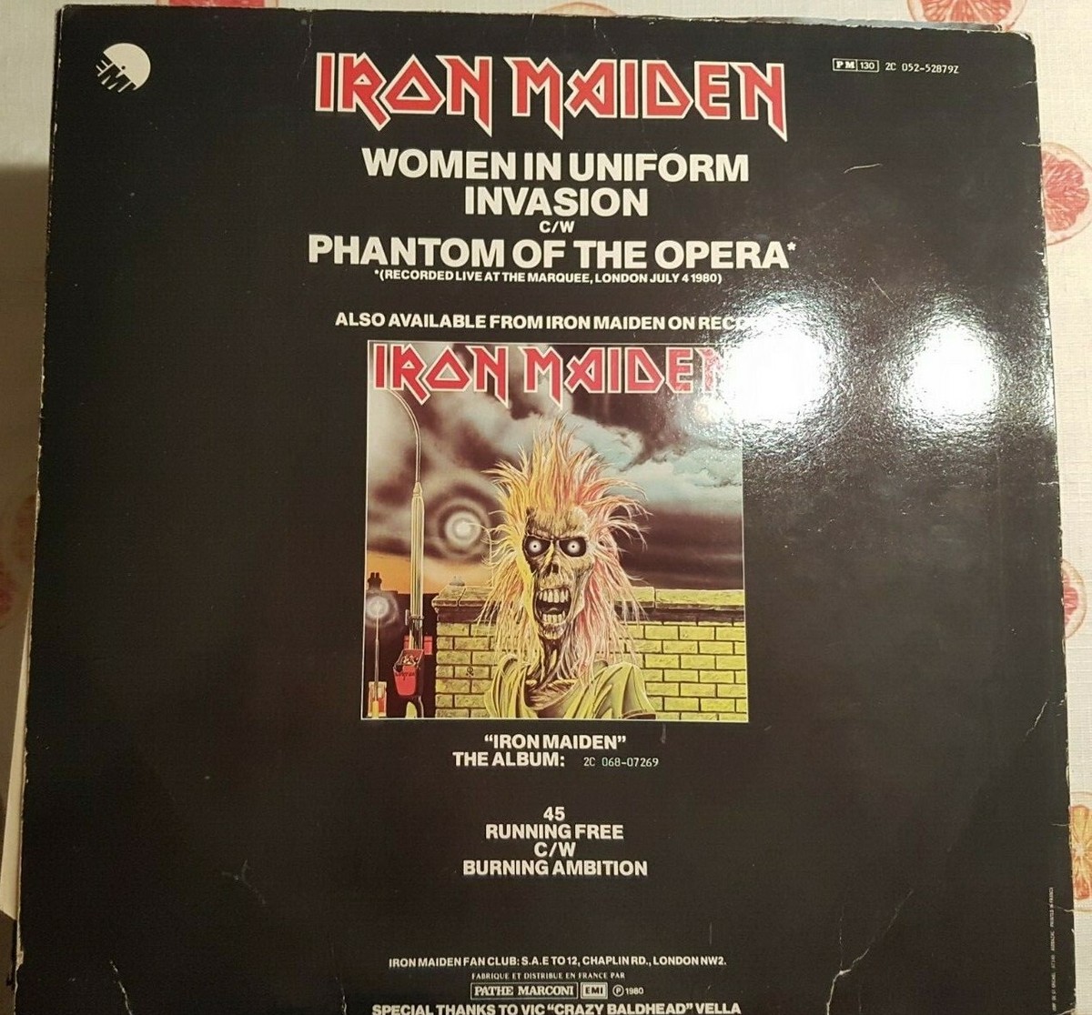 Iron Maiden / Women in Uniform Live EP /1980 EMI Records 12 