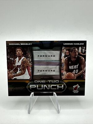 2009 Panini Playoff One Two Punch Michael Beasley Udonis Haslem #25 /50 (NM?)