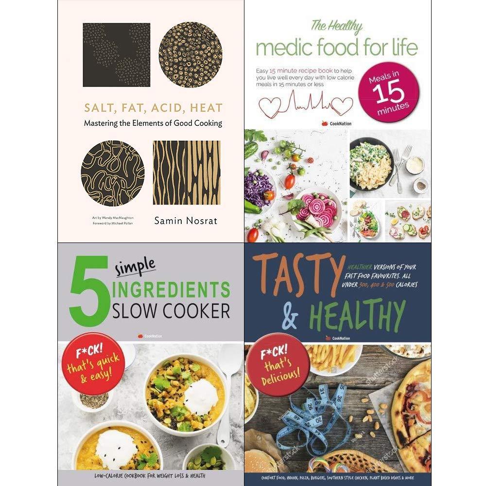 Salt fat acid heat Medic food for life Tasty and healthy 4 Books Collection Set