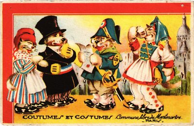 CPA AK Dogs and Cats in Human Costumes DOGS (1388049)