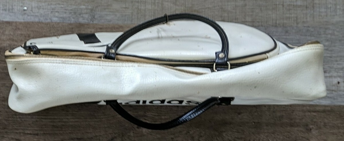 Rare Vintage 70s Adidas Racket Raquetball White Duffle Bag Some