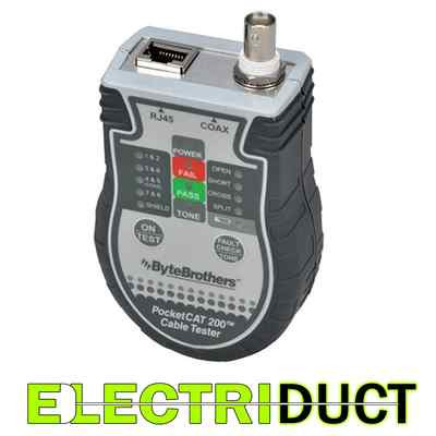 CTX200 Pocket CAT LAN Tester for RJ45 CAT5 CAT6 and Coax Cables - Byte Brothers