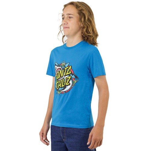 Santa Cruz Shark Dot Front T-Shirt Turquoise - Picture 3 of 8