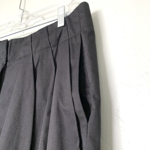 Alexander Wang Black Cotton Front Pleats High Rise Pants Size 8 - Picture 5 of 11