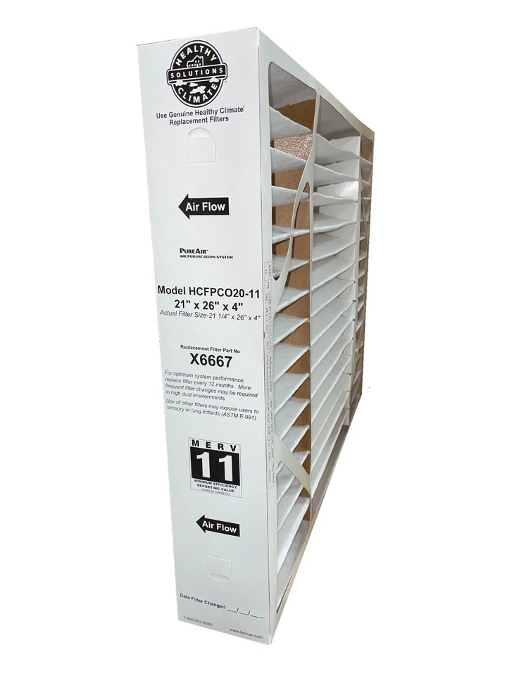 Lennox X6667 - 21" x 26" x 4" Healthy Climate Air Filter for PCO-20C, MERV 11