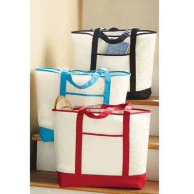 LARGE Canvas Tote BLUE 22