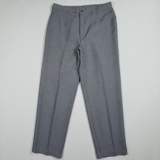 Vtg 70s Levis Bend Over Pants Women 34 Gray Polyester Slacks High Rise Waisted