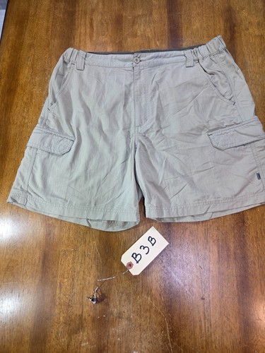 REI Cargo Hiking Shorts Men's 36 waist Beige UPF40+ Nylon Fishing Zip Pockets - Picture 4 of 17