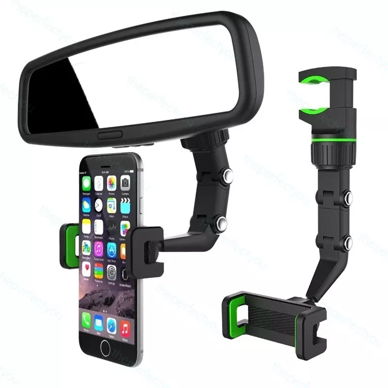 360 Car Rearview Mirror Rotation Adjustable Phone Holder Mount