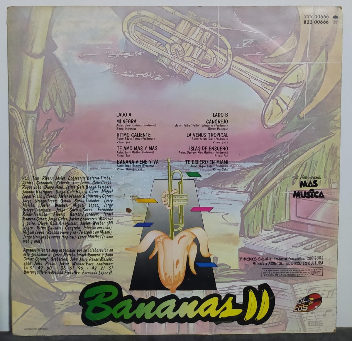 Grupo Bananas Bananas ll Salsa Lp Rare Colombia Hard UK