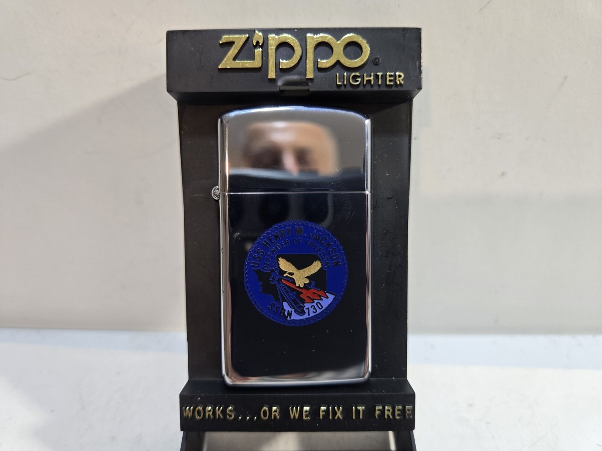 NOS Vintage Working USS HANRY JACKSON SSBN 730 Zippo Lighter Orig