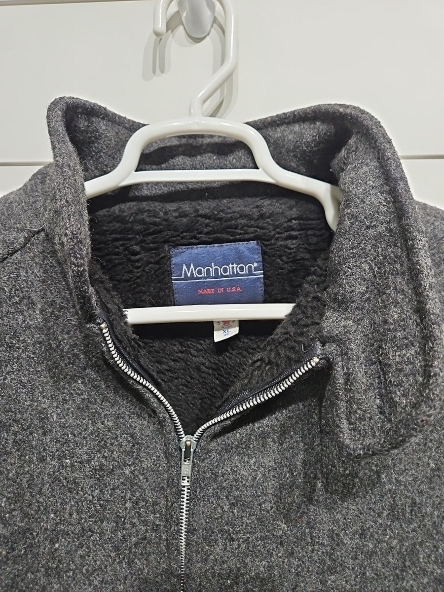 VINTAGE Manhattan Made in USA Wool Bomber Flight Pea Jacket VINTAGE Manhattan Made in USA Wool Bomber Flight Pea Jacket