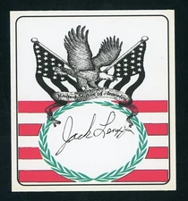 Jack Lenox DECEASED American Fighter Pilot Ace-5 Signed Card E26281