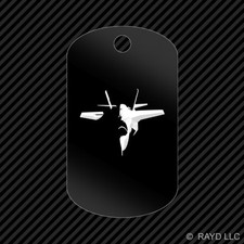 F-35 Lightning II Keychain GI dog tag engraved many colors Fighter F35