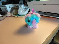 Scruff A Luvs turquoise and pink plush dog keychain clip on