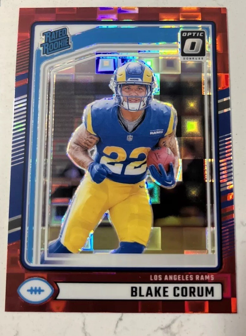 2024 Panini Donruss - Optic Preview Red Pandora Prizm #322 Blake Corum (RC)