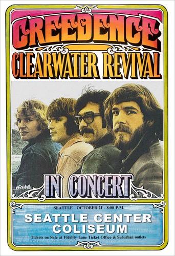 Creedence Clearwater Revival 1971 concert tour poster print - Picture 1 of 2