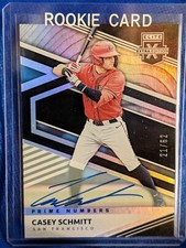 2020 PANINI ELITE EXTRA CASEY SCHMITT AUTO PRIME  NUMBERS  #21/62  GIANTS RC SSP