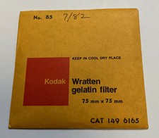 KODAK WRATTEN GELATIN FILTER NO 85 3" or 75mm Square