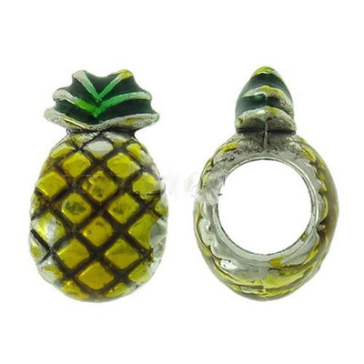 Pineapple Charm European Bead Compatible for Most European Snake Chain Bracelet
