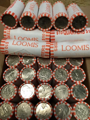 1 ROLL OF UNSEARCHED BANK SEALED QUARTERS 40 COINS ($10 FV) ?SILVER,WEST POINT?