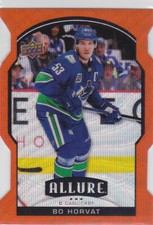 20/21 ALLURE..BO HORVAT..ORANGE SLICE..DIE CUT..# 22..CANUCKS..COMBINED SHIP