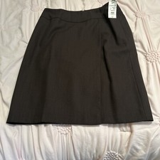 NWT vintage Women  s Brooks Brothers Size 10 93 Wool Skirt- Brown- 108