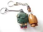 Vintage flasher and Naked Man Inside Barrel Sexy Moves Risque keychain key ring