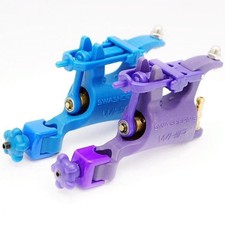 New 2 Assorted Blue Purple Whip Rotary Tattoo Machine Motor Gun For Liner Shader