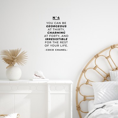You Can Be Gorgeous at Thirty - Black 21'' x 15'' Wall Art Decal Vinyl Sticker