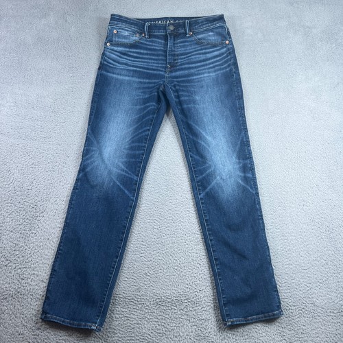 American Eagle Jeans Men 32x34 Blue Preppy Slim Straight Airflex+ Athletic