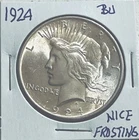 1924 Silver Peace Dollar High Grade MS +++ Key Nice Mint Frosting
