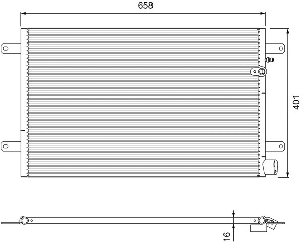 Kondensator, Klimaanlage Valeo 814004 FüR OE 4F0260401E - 4F0260403D-image